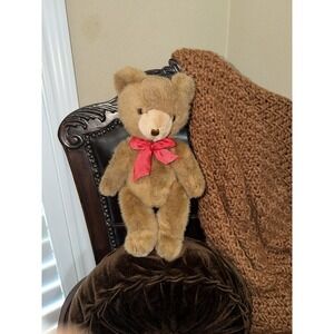 Vintage Schmid Musical Teddy Bear with Bow Music Box Not Working